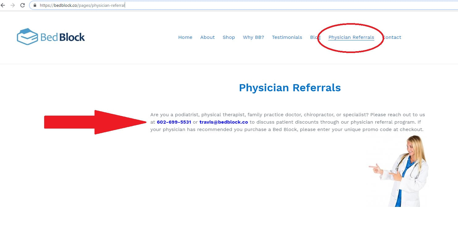 Physician Referral Program – Bed Block