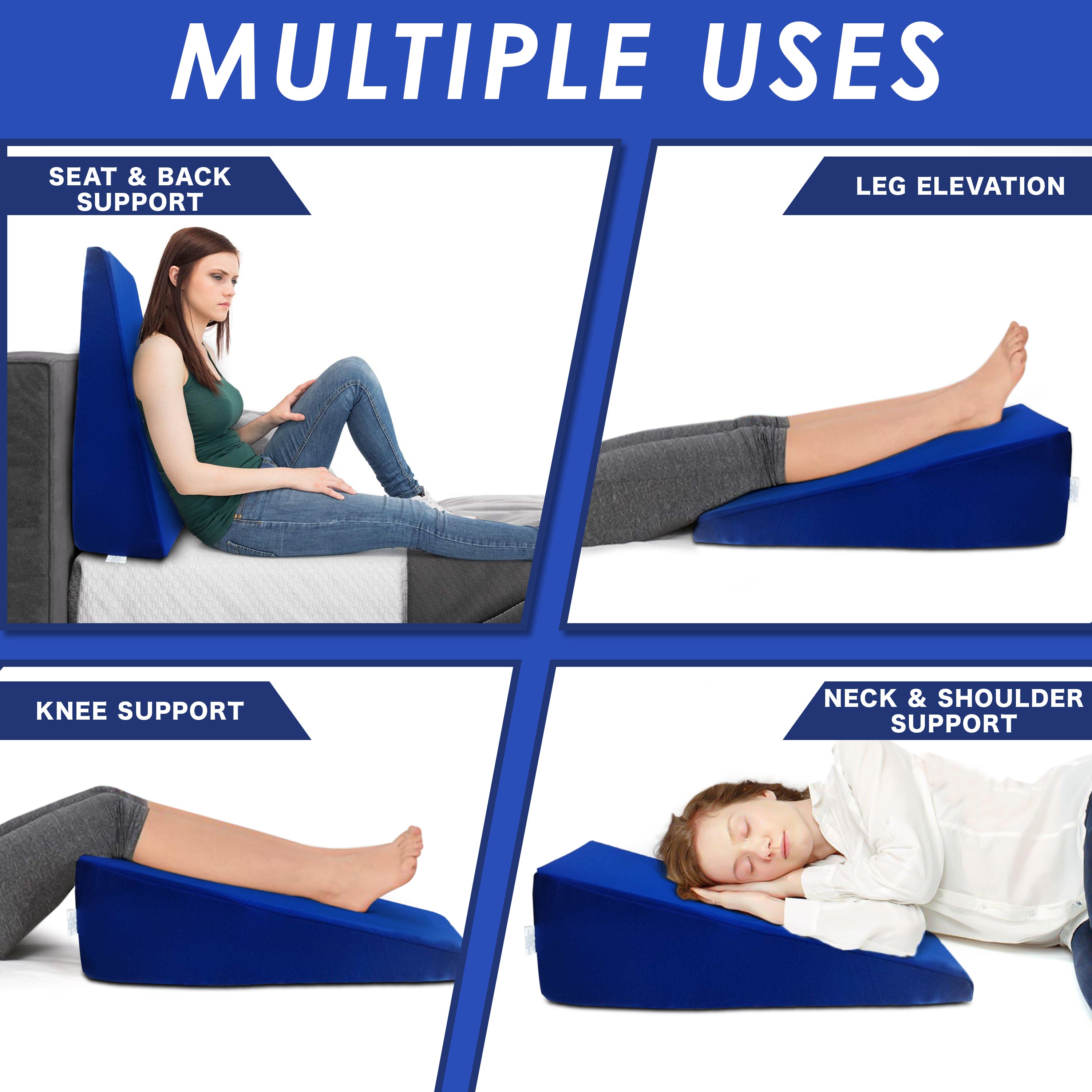 Wedge pillow for outlet neck pain