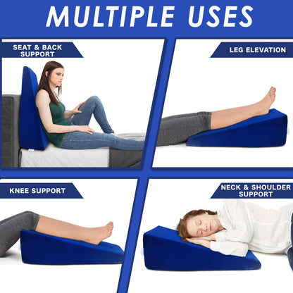 Memory Foam Lumbar Support Wedge Pillow Bed Sleep Cushion Lower